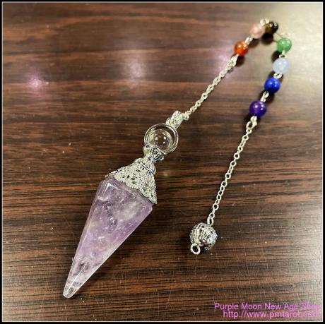 Chakra Amethyst Pendulum