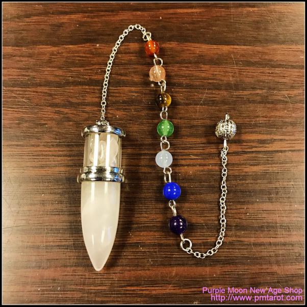Chakra Bullet Pendulum Rose Quartz