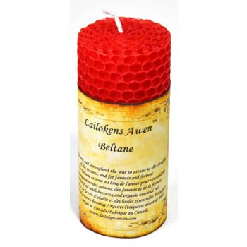 Beeswax Sabbat Altar Candle - Beltane