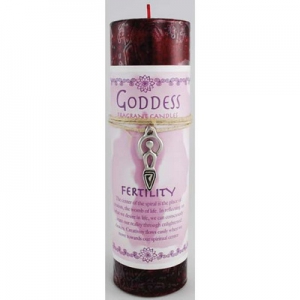 Fertility Pillar Candle with Goddess Necklace