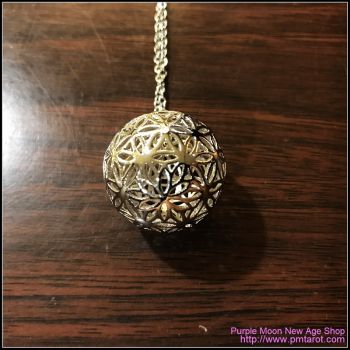 Flowers Of Life Ball Silver Pendant