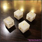 Rune Dice Rose Quartz