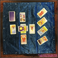 Sky Blue Tarot Cloth w/star edging