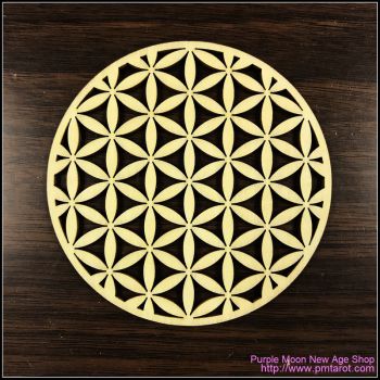 Flower Of Life Wooden Plate
