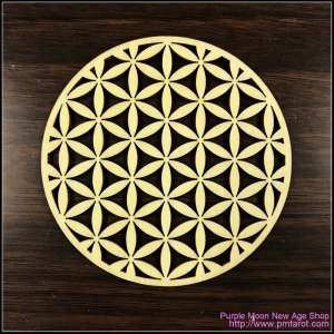 Flower Of Life Wooden Plate