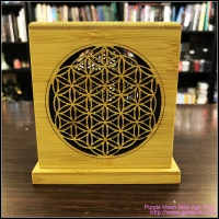 Bamboo Made Meditative Incense Box With Flower Of Life