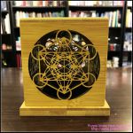 Bamboo Made Meditative Incense Box With Archangel Metatron's Cube
