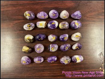 Elder Futhark Runes - Amethyst