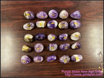 Elder Futhark Runes - Amethyst