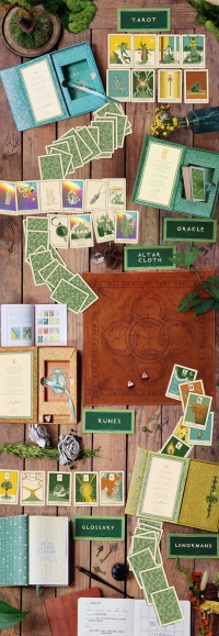 Green Glyphs Tarot, Runes, Oracle & Lenormand Complete Set