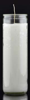 7 Day Glass Plain Color Candle