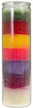 7 Day Glass Plain Color Candle