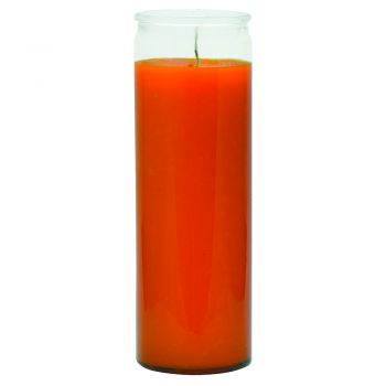 7 Day Glass Plain Color Candle