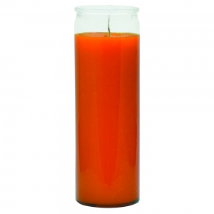 7 Day Glass Plain Color Candle