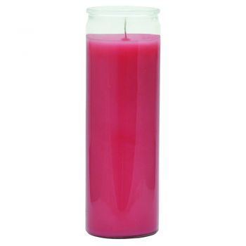 7 Day Glass Plain Color Candle