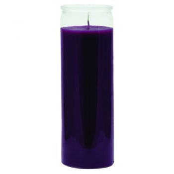 7 Day Glass Plain Color Candle