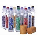 Glass Roller Bottle With Gemstone Roller Balls