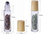 Glass Roller Bottle With Gemstone Roller Balls