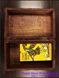 Wooden Hand Carved Box With Pentacle